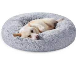 Feandrea Hundebett, rund, grau, ca. Ø80/H20 cm