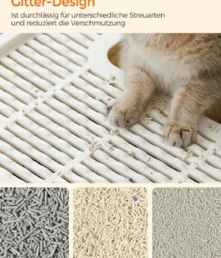 Feandrea Katzenklo mit Deckel, ca. B42,5/H37,8/T54,3 cm