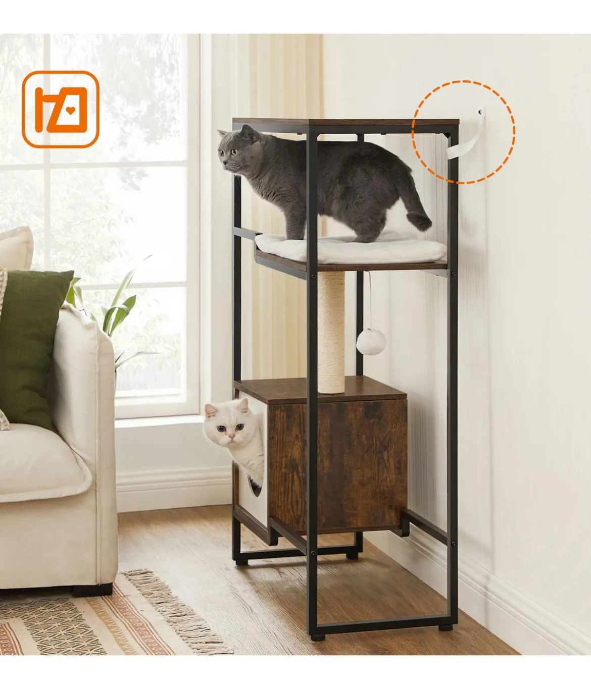 Feandrea Kratzbaum, braun, ca. B74/H114/T34 cm