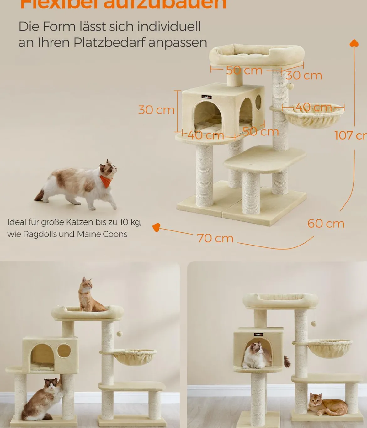 Feandrea Kratzbaum, ca. B70/H107/T60 cm