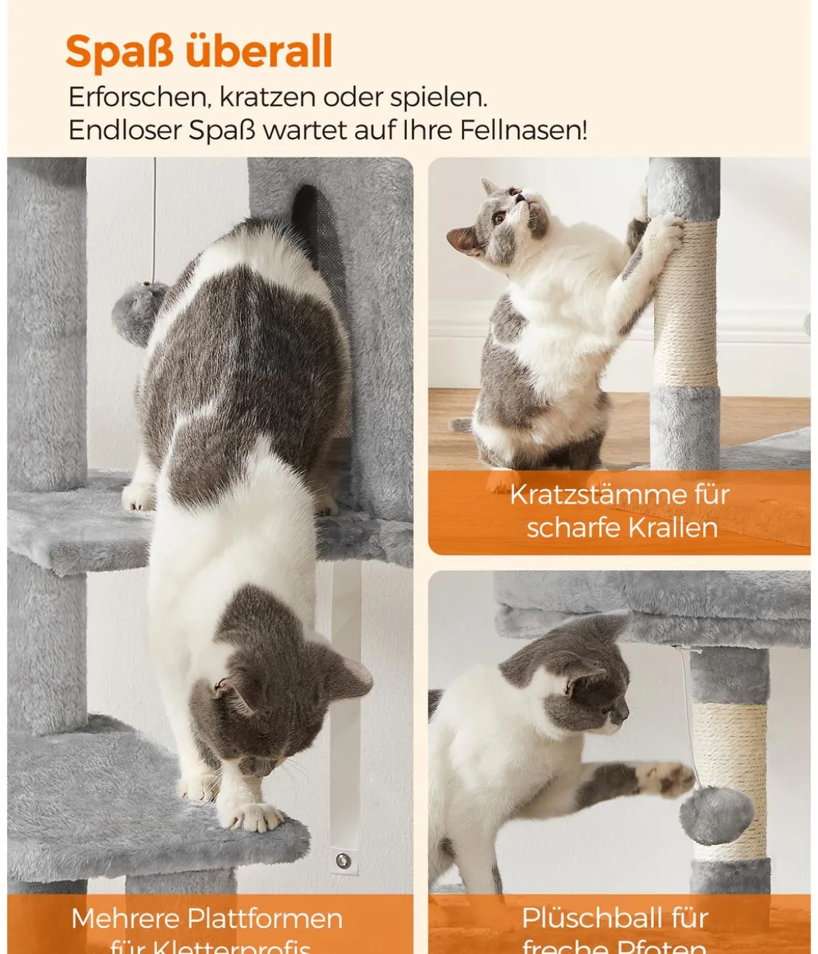Feandrea Kratzbaum, ca. B55/H143/T45 cm