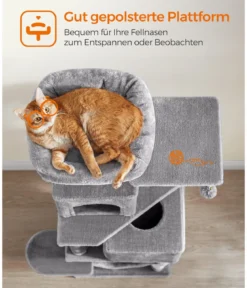 Feandrea Kratzbaum, hellgrau, ca. B49/H155/T40 cm