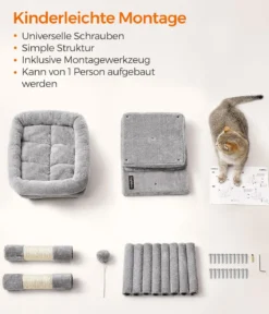 Feandrea Kratzbaum mit zwei Höhlen M, ca. B60/H74/T39 cm