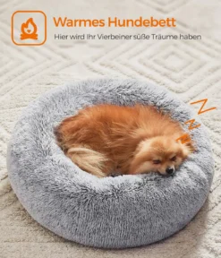 Feandrea Kuschelbett, rund, grau, Ø60/H20 cm