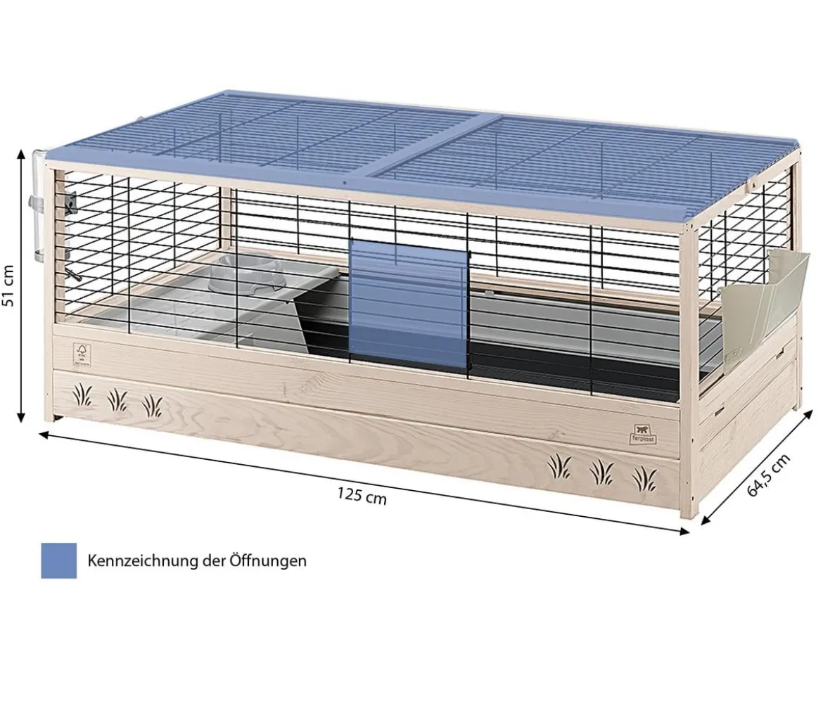 ferplast Nagerheim Arena 120, hellbraun, ca. B125/H51/T64 cm