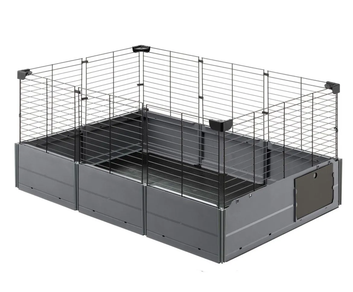 ferplast Nagerheim Multipla Open, schwarz, ca. B107/H50/T72 cm