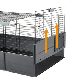 ferplast Nagerheim Multipla Maxi, schwarz, ca. B142/H50/T72 cm