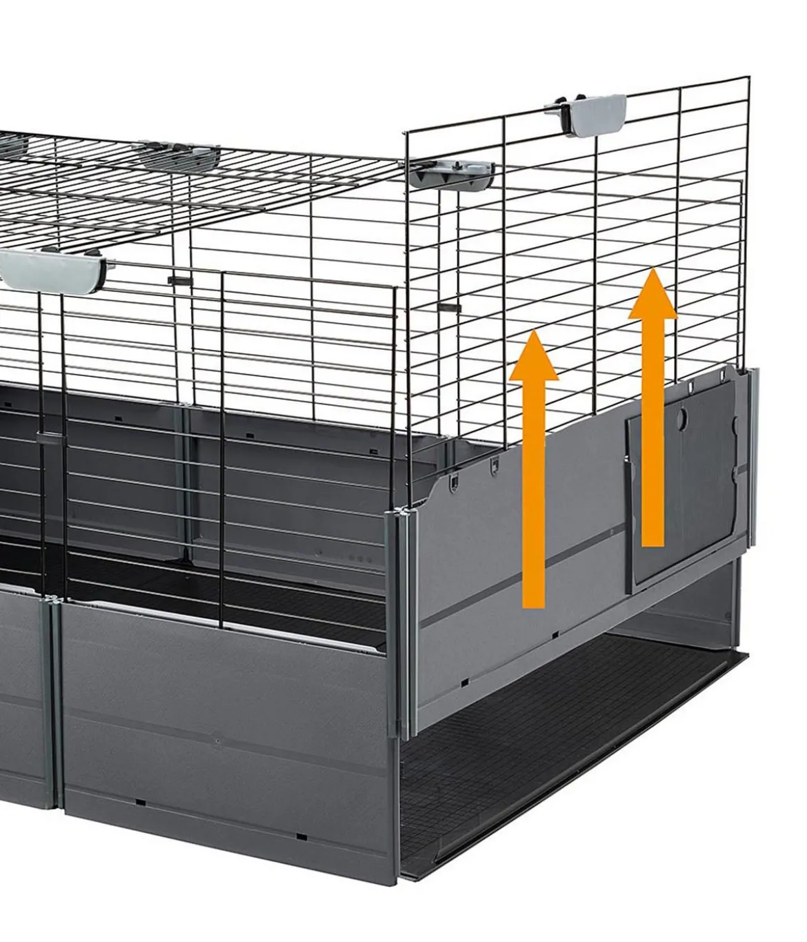ferplast Nagerheim Multipla Maxi, schwarz, ca. B142/H50/T72 cm