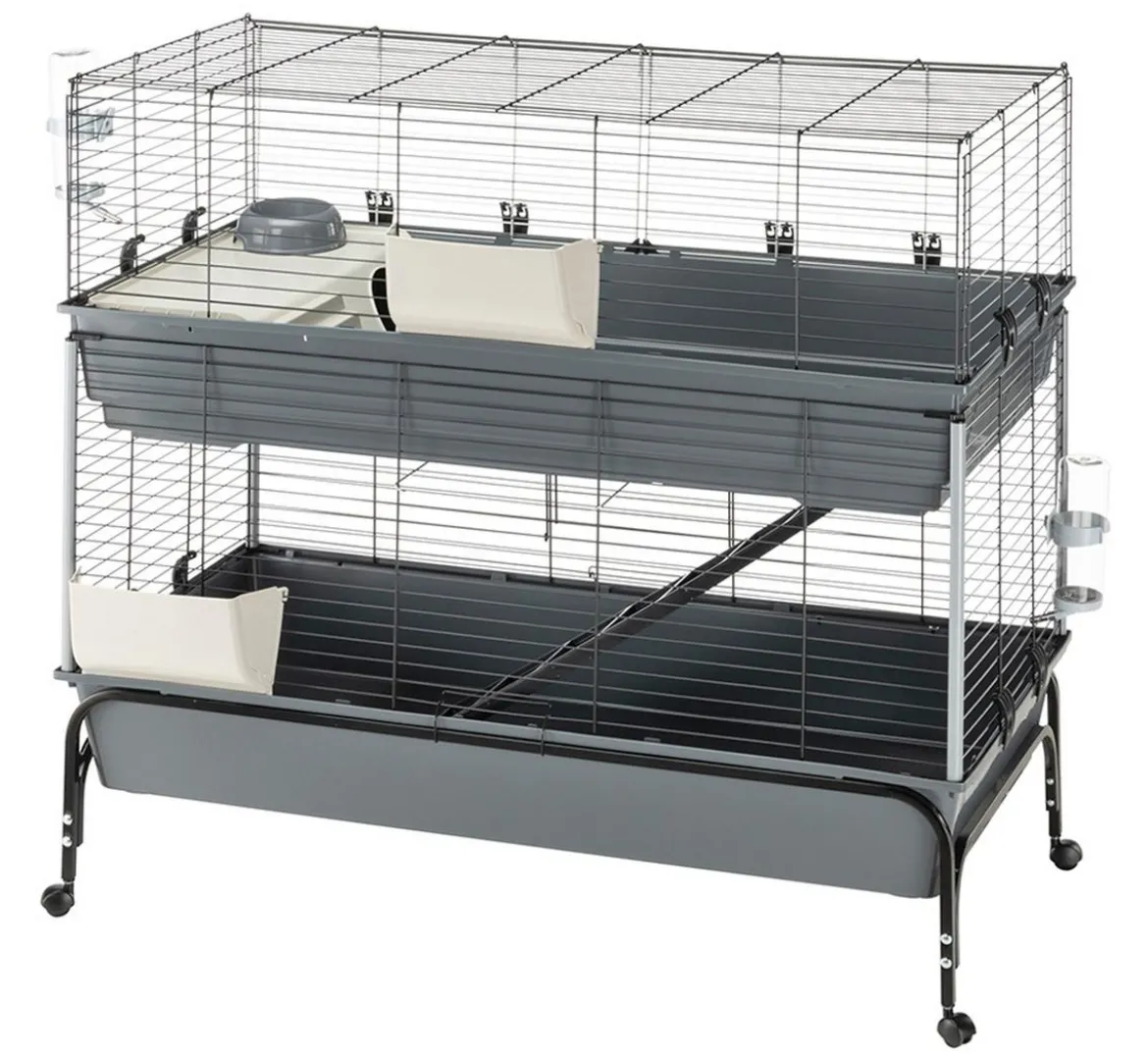 ferplast Nagerheim Rabbit 120 Double, grau, ca. B118/H117/T58 cm
