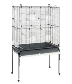 ferplast Vogelheim Planeta, schwarz, ca. B99,5/H170/T53 cm
