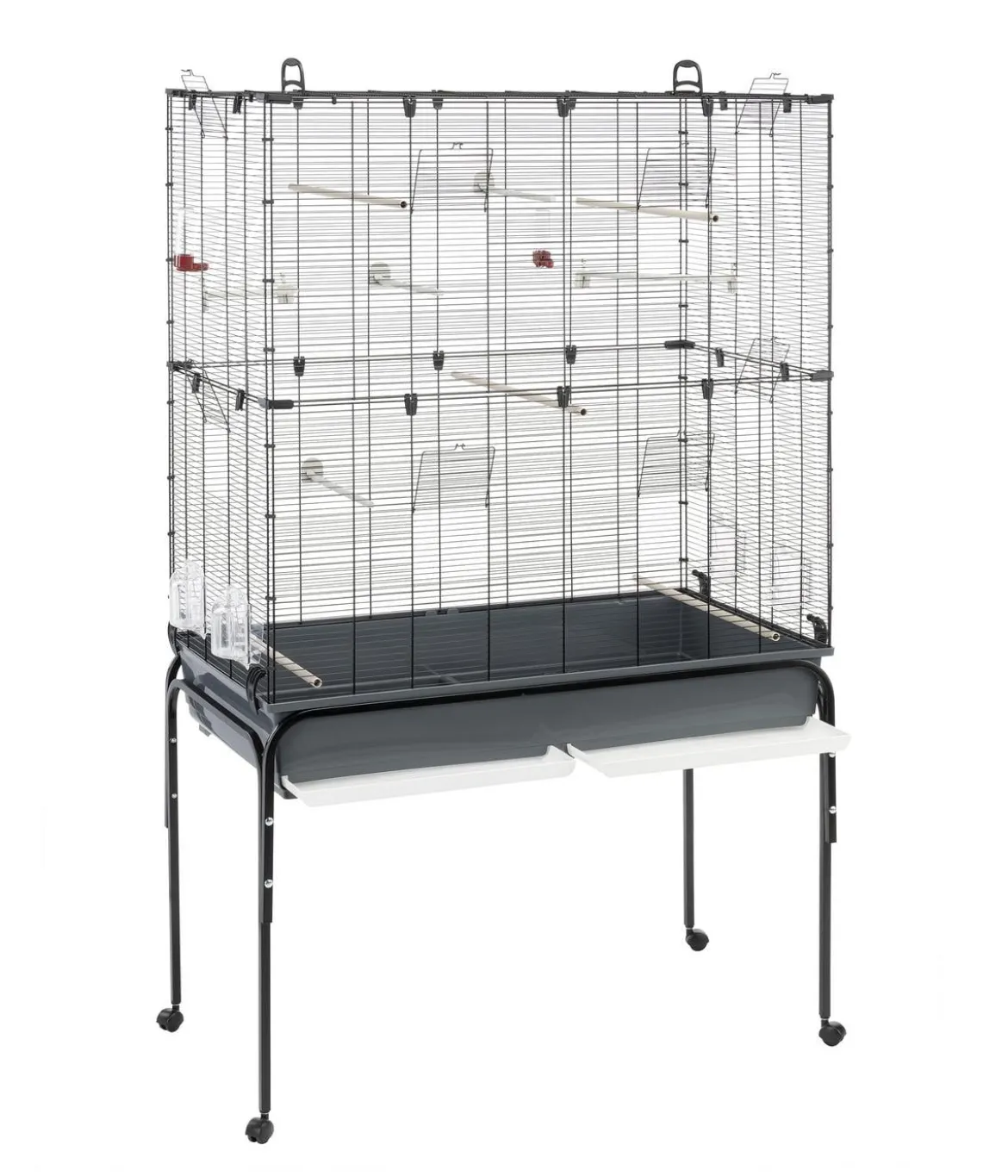 ferplast Vogelheim Planeta, schwarz, ca. B99,5/H170/T53 cm