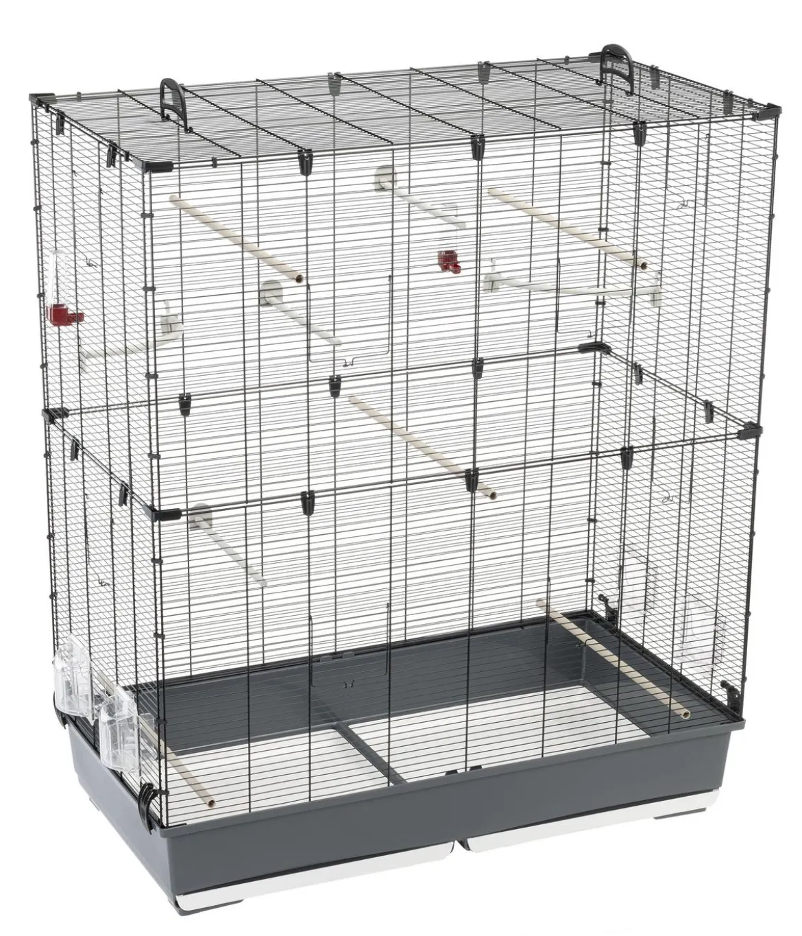 ferplast Vogelheim Planeta, schwarz, ca. B99,5/H170/T53 cm