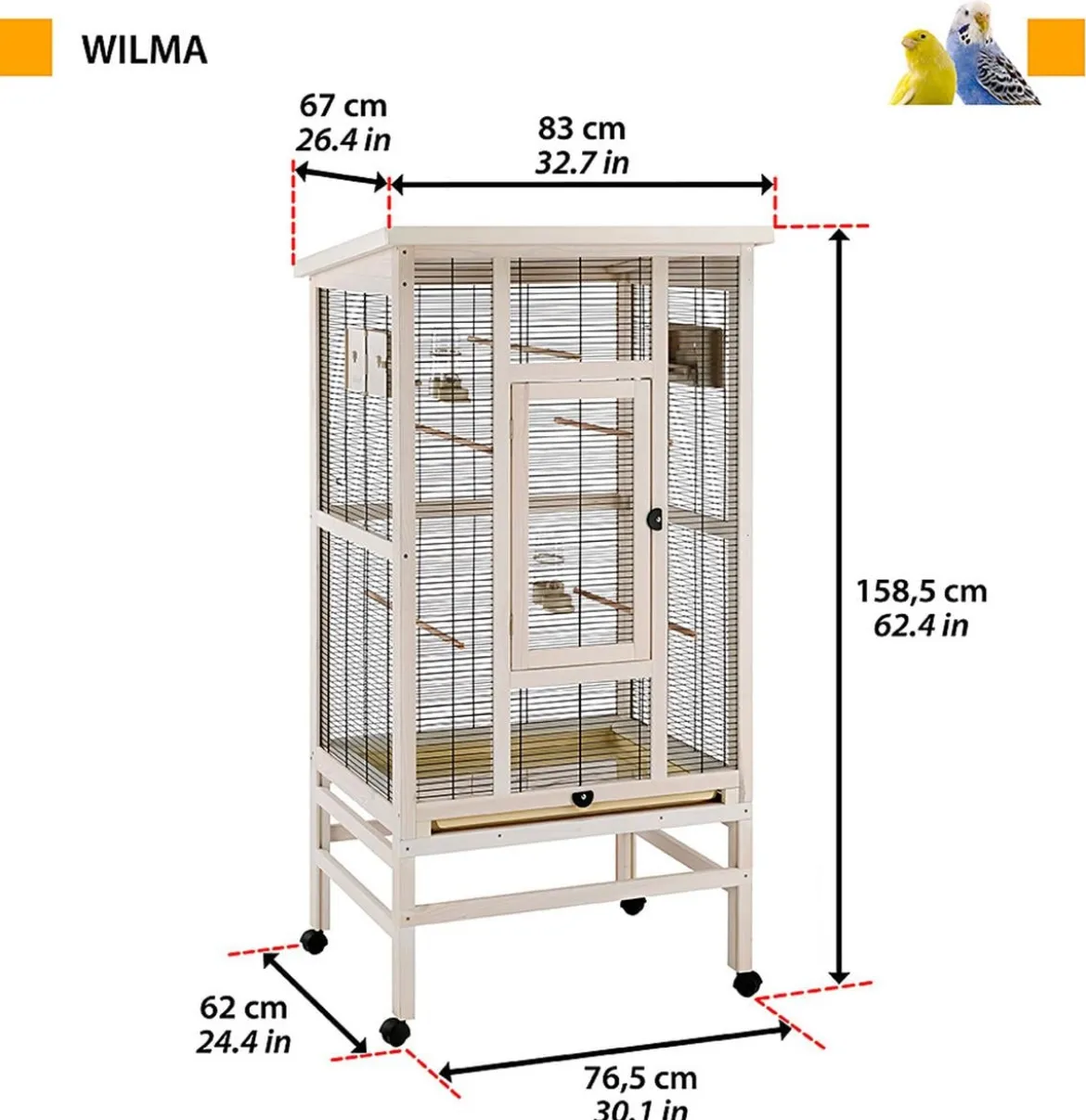 ferplast Vogelvoliere Wilma, hellbraun