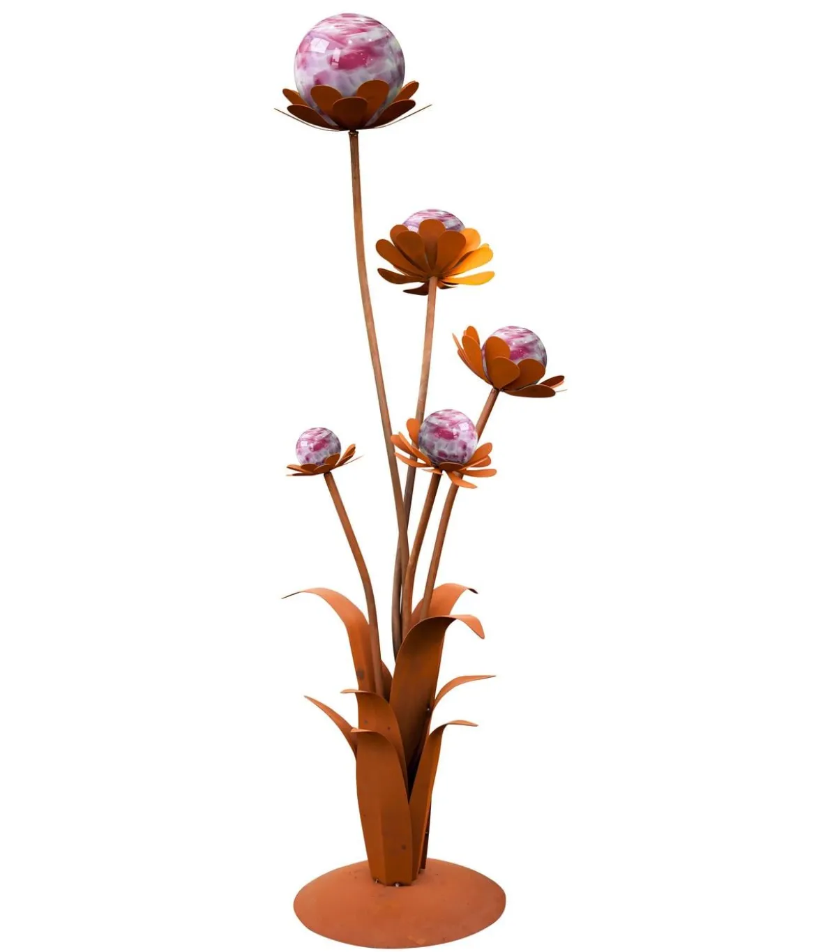 Ferrum Metall-Blumenzauber mit Glaskugeln, ca. H165 cm