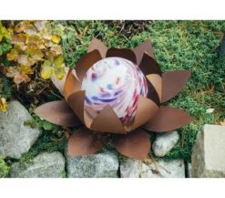 Ferrum Metall-Gartenstecker Glasseerose