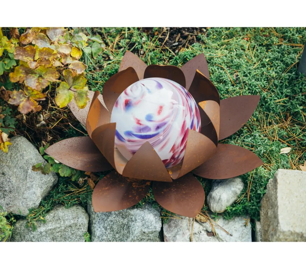 Ferrum Metall-Gartenstecker Glasseerose