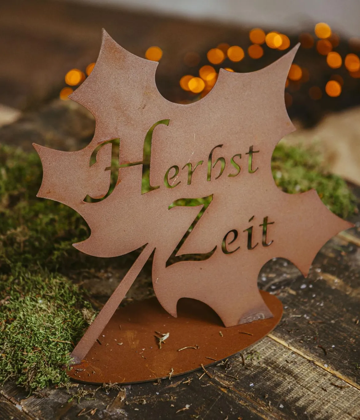 Ferrum Rost-Blatt Herbstzeit, ca. H24 cm