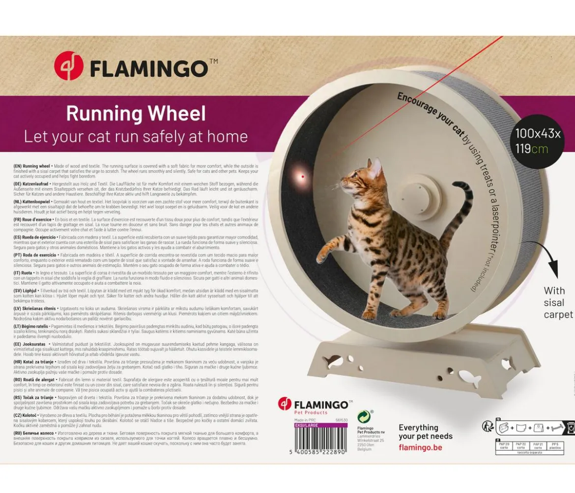 Flamingo Laufrad für Katzen Eksi, ca. B119/H100/T43 cm