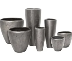 fleur ami Kunststoff-Topf Grace, konisch, silber