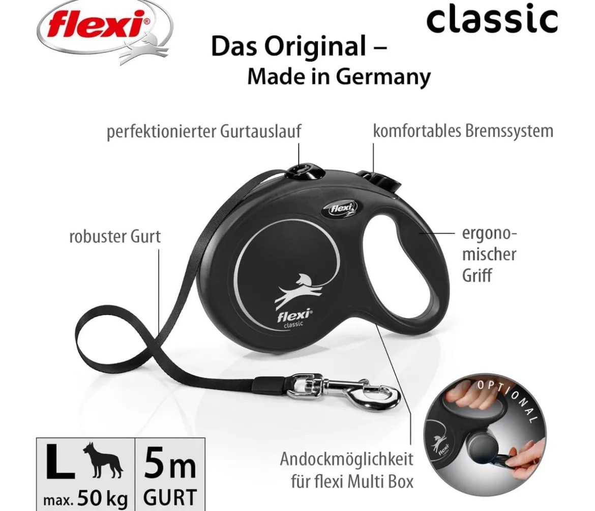 flexi® Hundeleine Gurt-Leine Classic, L, 8 m