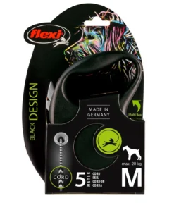 flexi® Hundeleine Seil-Leine Black Design, M, 5 m