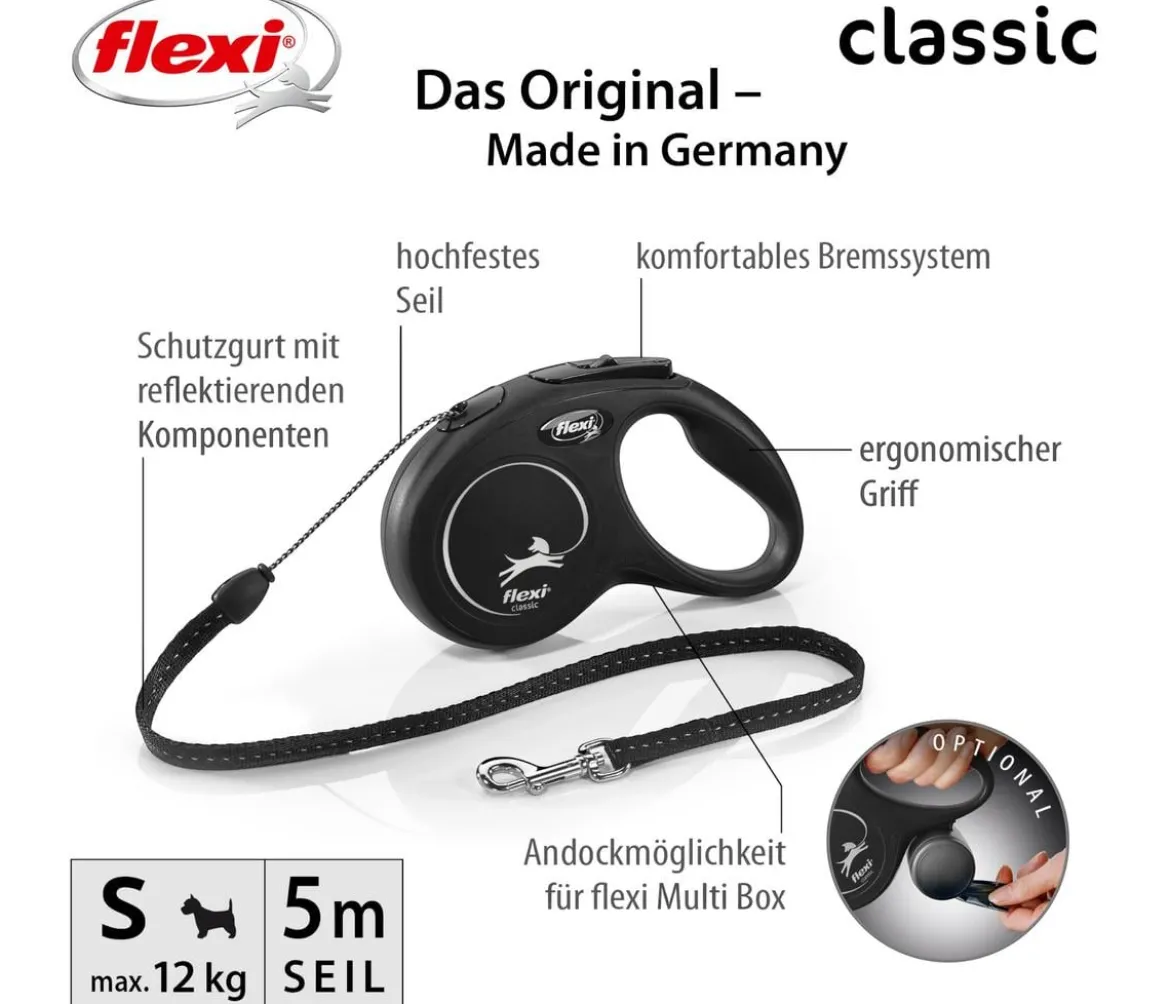 flexi® Hundeleine Seil-Leine Classic, S, 5m