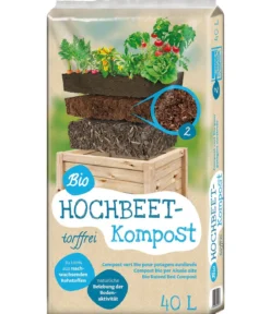 Floragard Hochbeet-Set Universal inkl. 540 l Bio-Füllung, ca. B120/H80/T80 cm