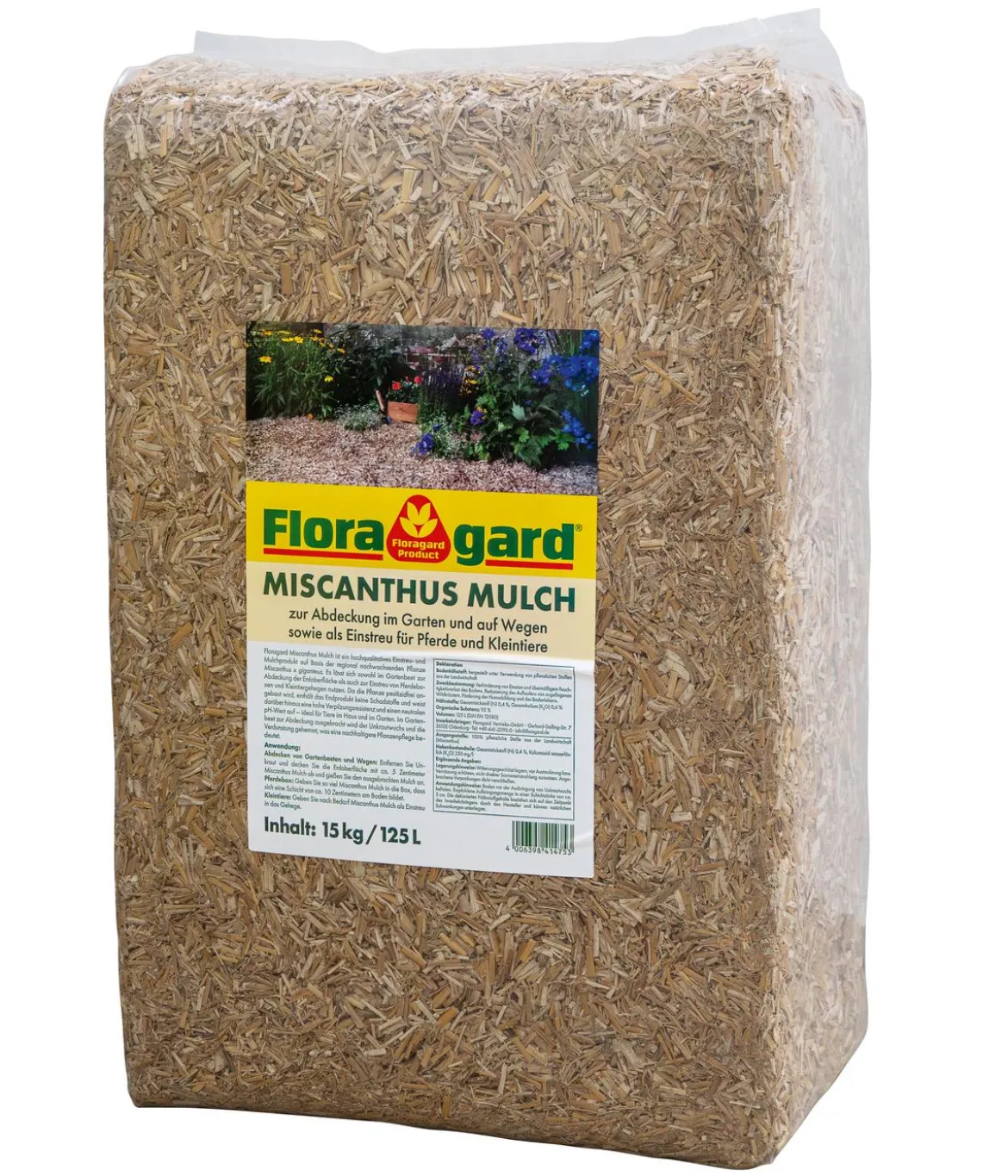 Floragard Miscanthus Mulch, 125 l