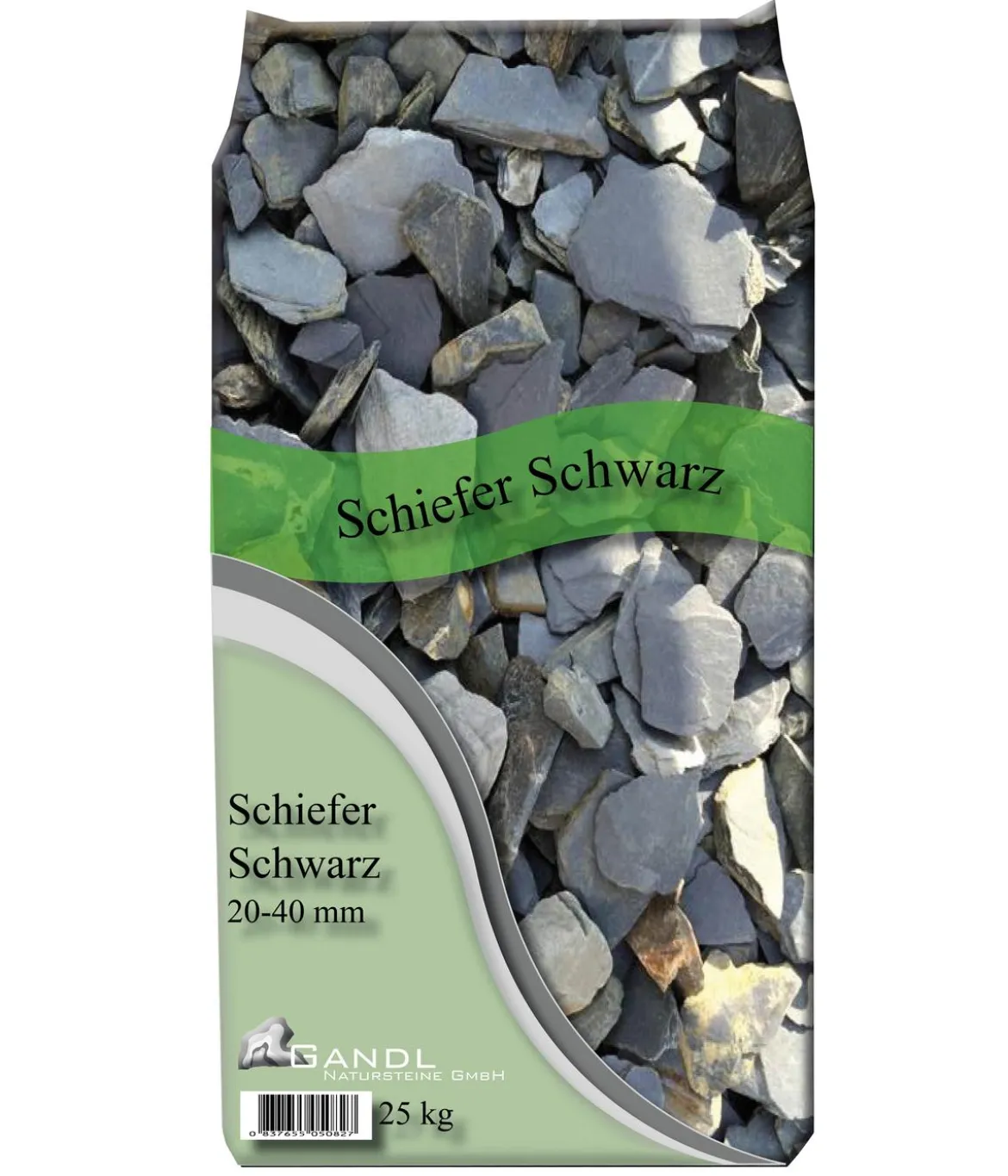 Gandl Schiefer-Plättchen, 20 - 40 mm, schwarz, 25 kg