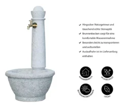 GARANTIA Kunststoff-Gartenbrunnen Roma, Ø 54 x 100 cm