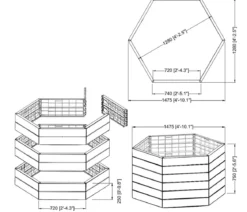 Garantia Kunststoff-Hochbeet Ergo Wood inkl. Wassersparsystem