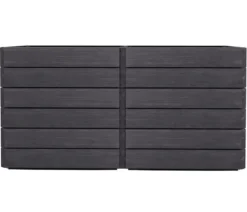 Garantia Kunststoff-Hochbeet Ergo Quadro Wood inkl. Wassersparsystem