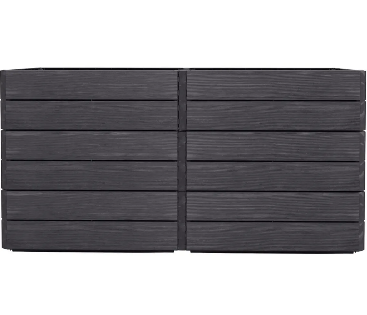 Garantia Kunststoff-Hochbeet Ergo Quadro Wood inkl. Wassersparsystem