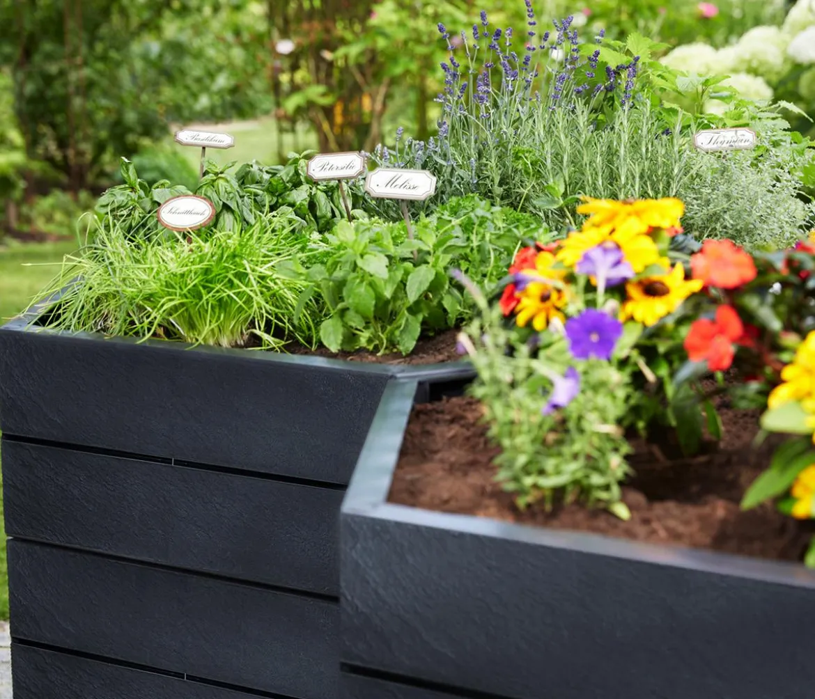 Garantia Kunststoff-Hochbeet Ergo Stone inkl. Wassersparsystem