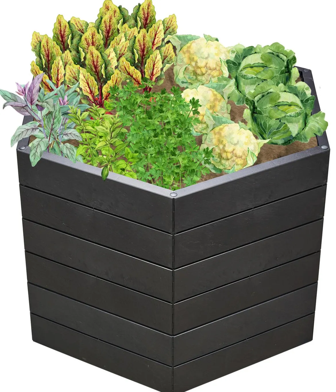 Garantia Kunststoff-Hochbeet Ergo Stone inkl. Wassersparsystem