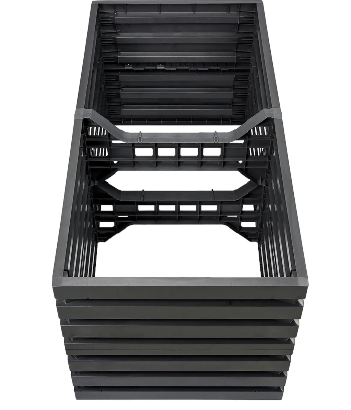 GARANTIA Kunststoff-Hochbeet Skyline L, grau, ca. B161/H75/T80 cm