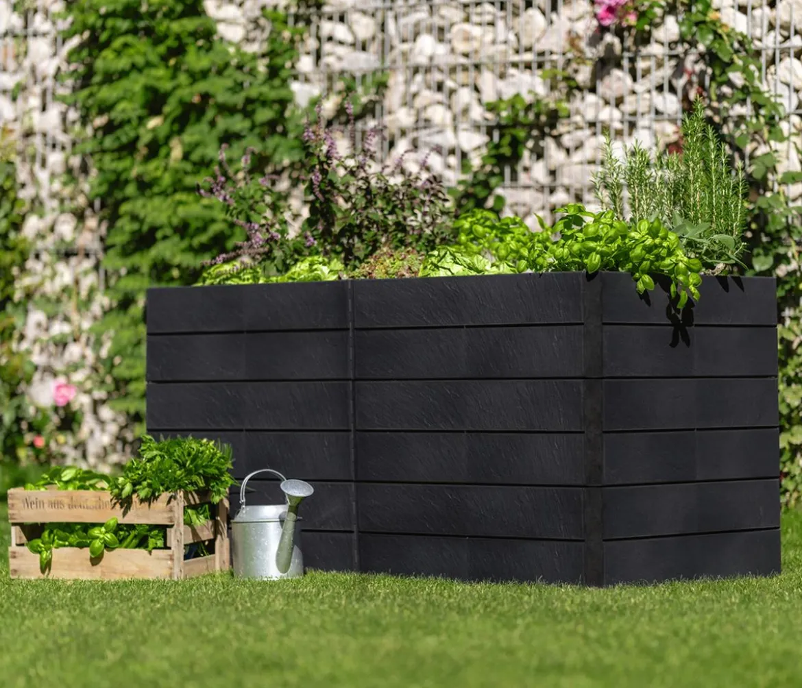 Garantia Kunststoff-Hochbeet Ergo Quadro Stone inkl. Wassersparsystem