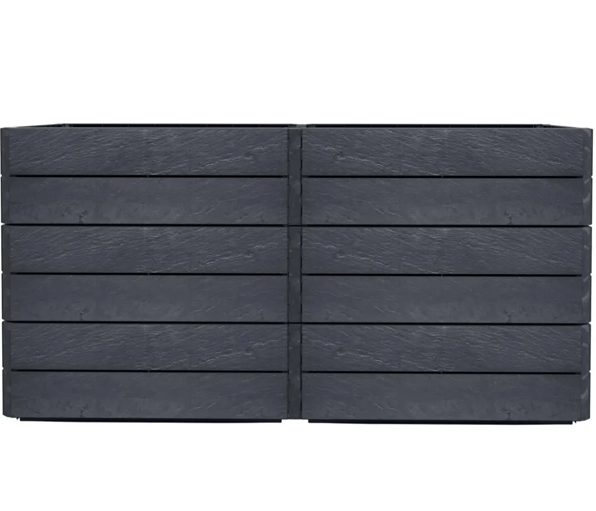 Garantia Kunststoff-Hochbeet Ergo Quadro Stone inkl. Wassersparsystem