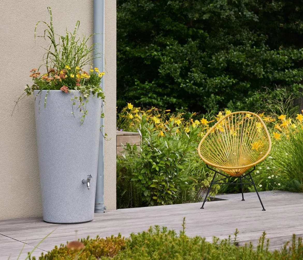 GARANTIA Stone 2in1 Regenspeicher, silver, ca. 210 l