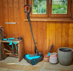 GARDENA Akku-Rasenmäher-Set HandyMower 22/18V P4A, ca. B34,5/H126/T38,5 cm