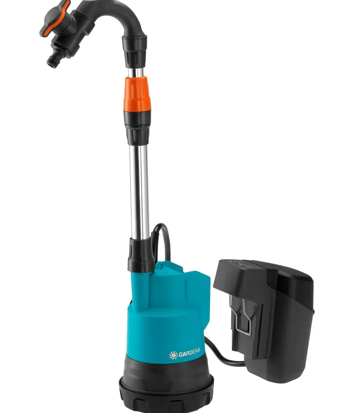 GARDENA Akku-Regenfasspumpe 2000/2 Set, ca. B14/H60/T14 cm