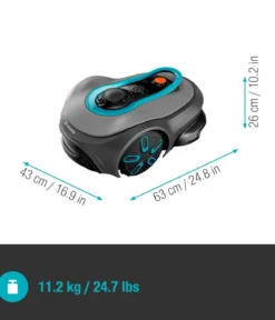 GARDENA kabelloser Mähroboter smart SILENO free 1.200 m² Set, ca. B43/H63/T26 cm