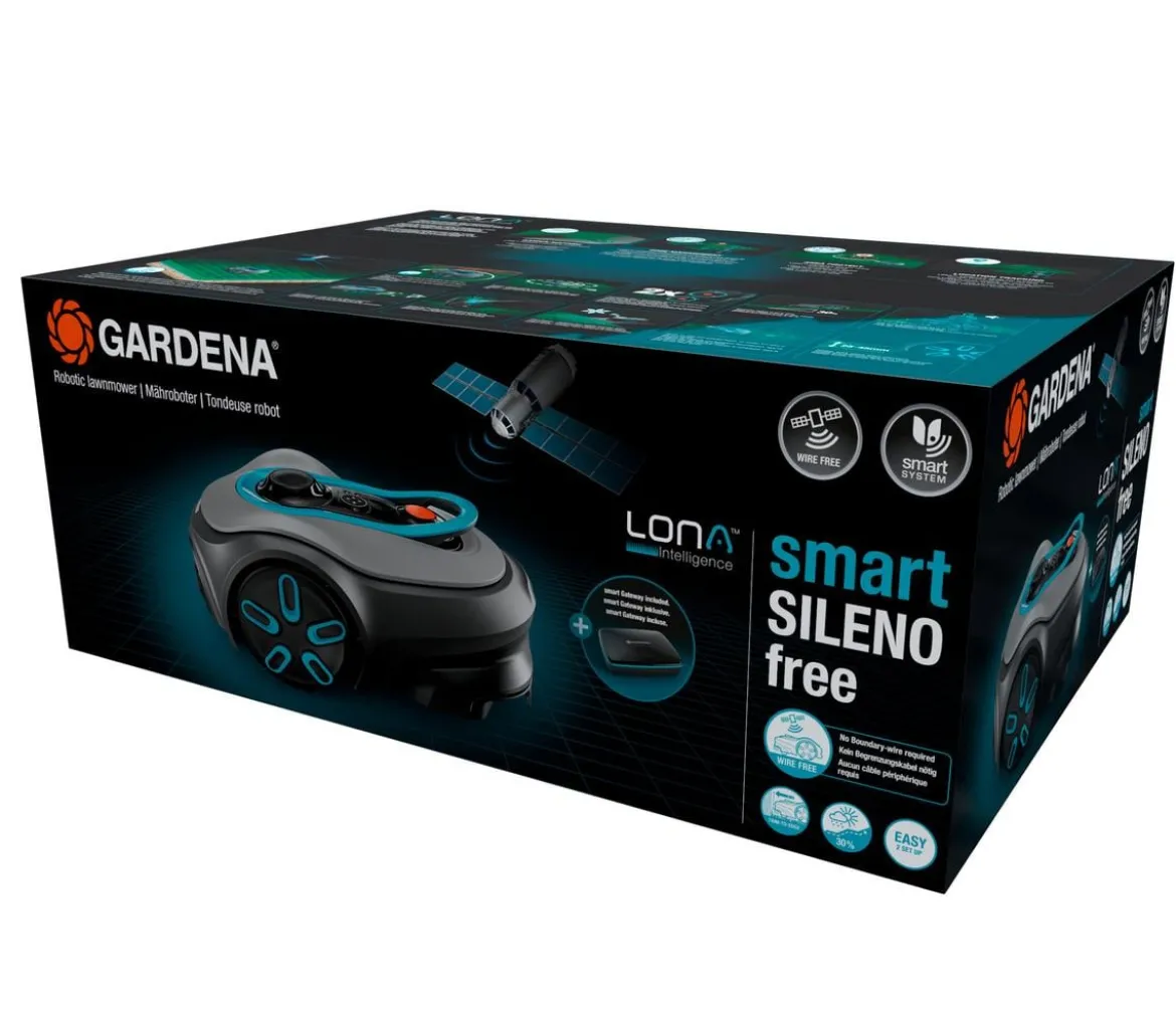 GARDENA Mähroboter smart SILENO free 600 m² Set, ca. B43/H63/T26 cm