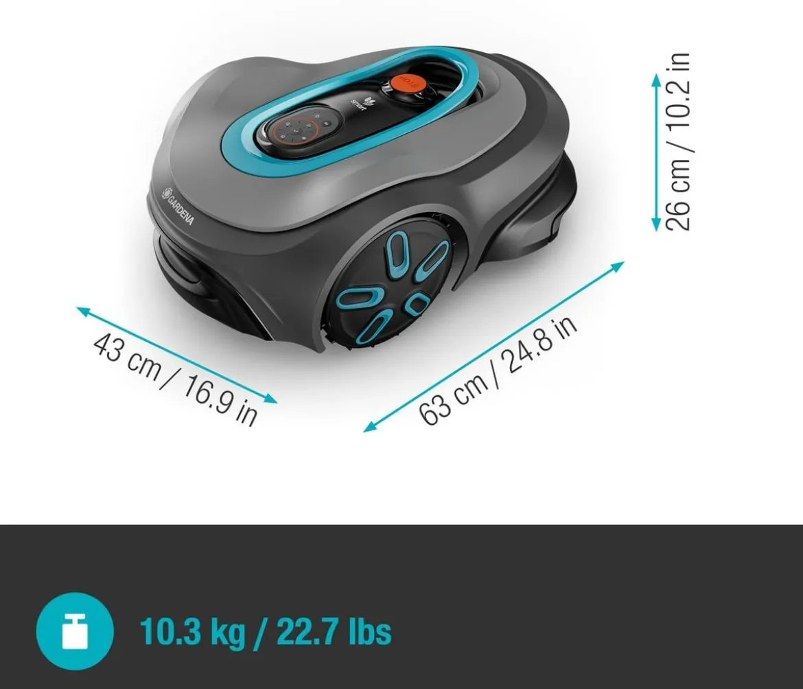GARDENA Mähroboter smart SILENO max 1.500 m², ca. B43/H63/T26 cm