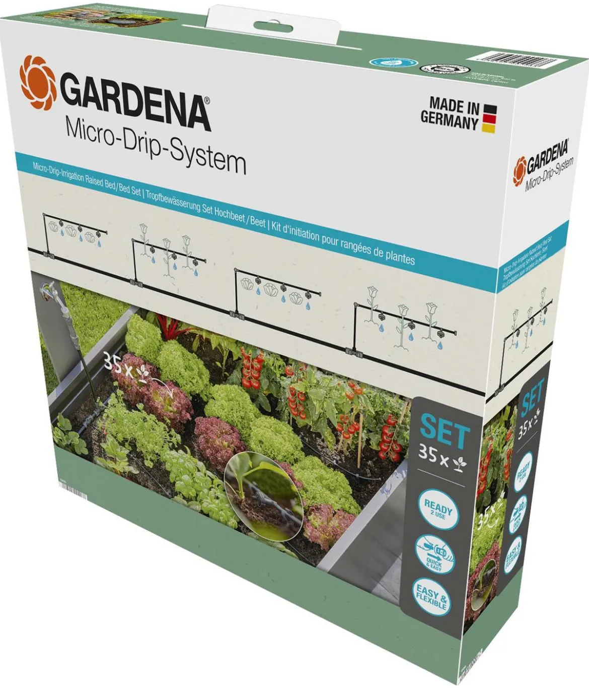 GARDENA Micro-Drip-System Starter-Set für Hochbeete & Beete