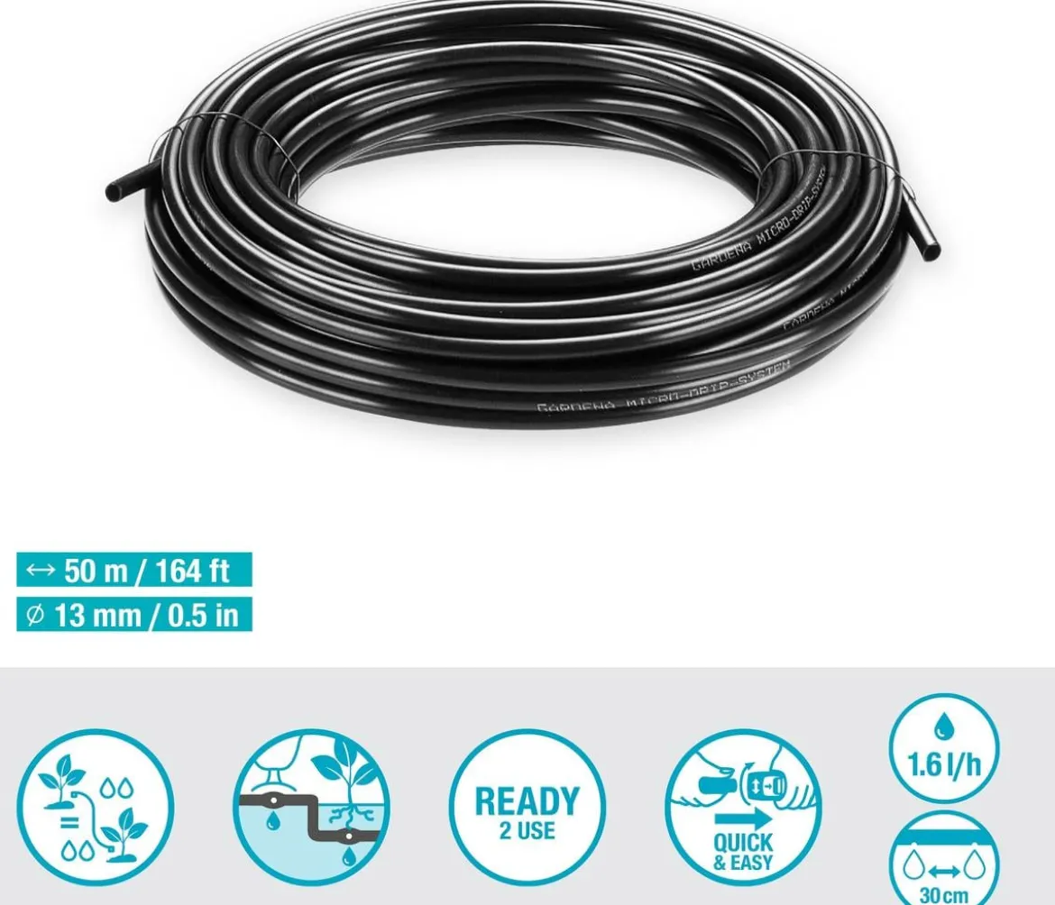 GARDENA Micro-Drip-System Tropfrohr 1,6 l/h für ober- und unterirdische Bewässerung