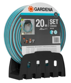 GARDENA Wandhalterung mit Schlauch 13 mm (1/2''), ca. B33/H33/T11 cm