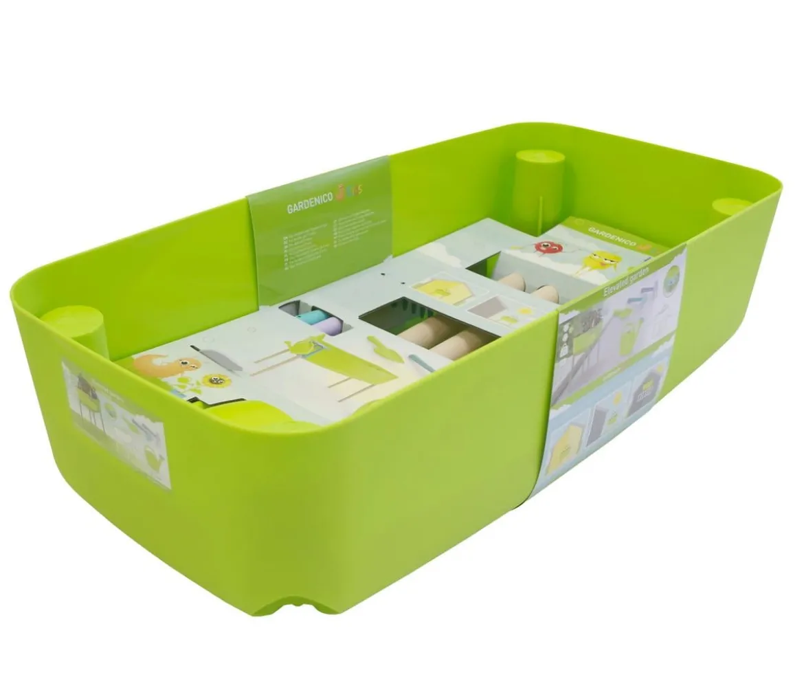 Gardenico Kids Kunststoff-Hochbeet für Kinder, hellgrün, ca. B38/H56/T76 cm