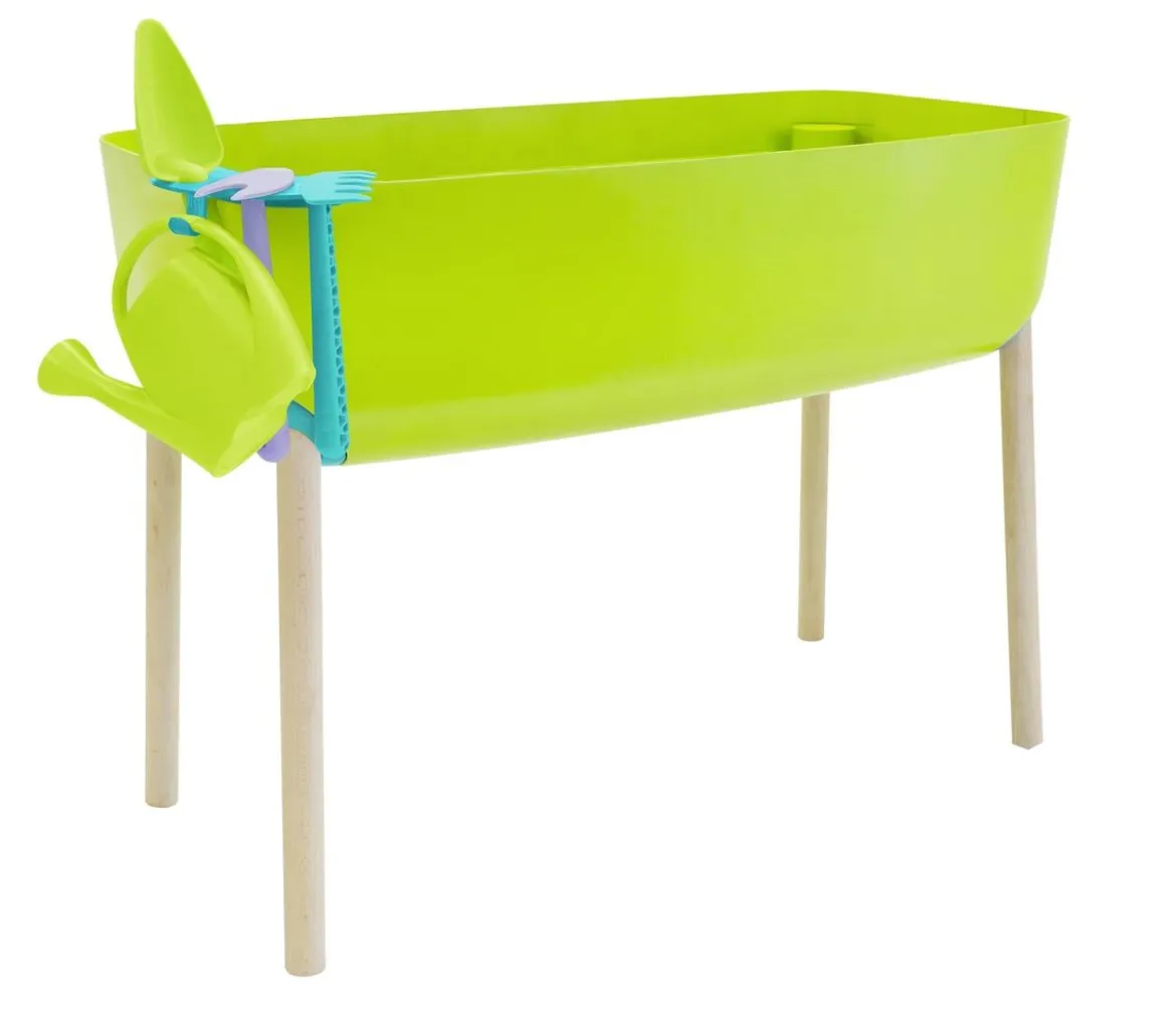 Gardenico Kids Kunststoff-Hochbeet für Kinder, hellgrün, ca. B38/H56/T76 cm