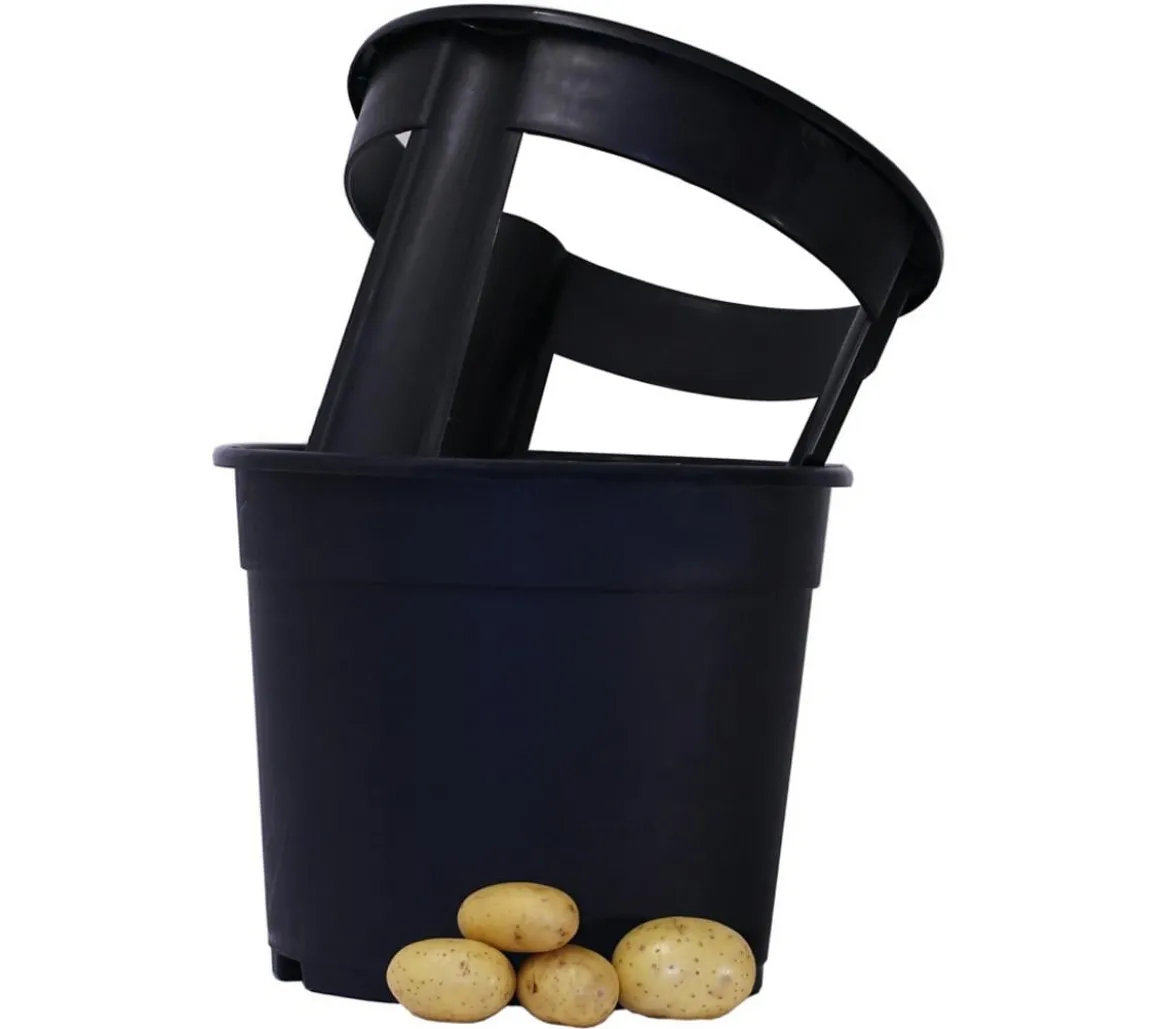 Gardenlife Potato Pot, schwarz, ca. Ø30/H27 cm